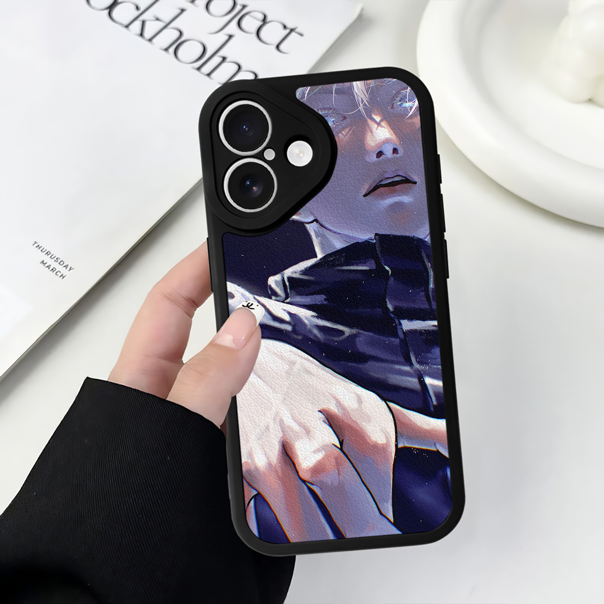 （画像用） 呪術廻戦 Jujutsu Kaisen 【iPhone 16シリーズ対応】シリコンスマホケース（レザー調） 材質：シリコン